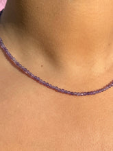 Load image into Gallery viewer, AMETHYST FACET CHOKER NECKLACE Necklace The Crystal Avenues 
