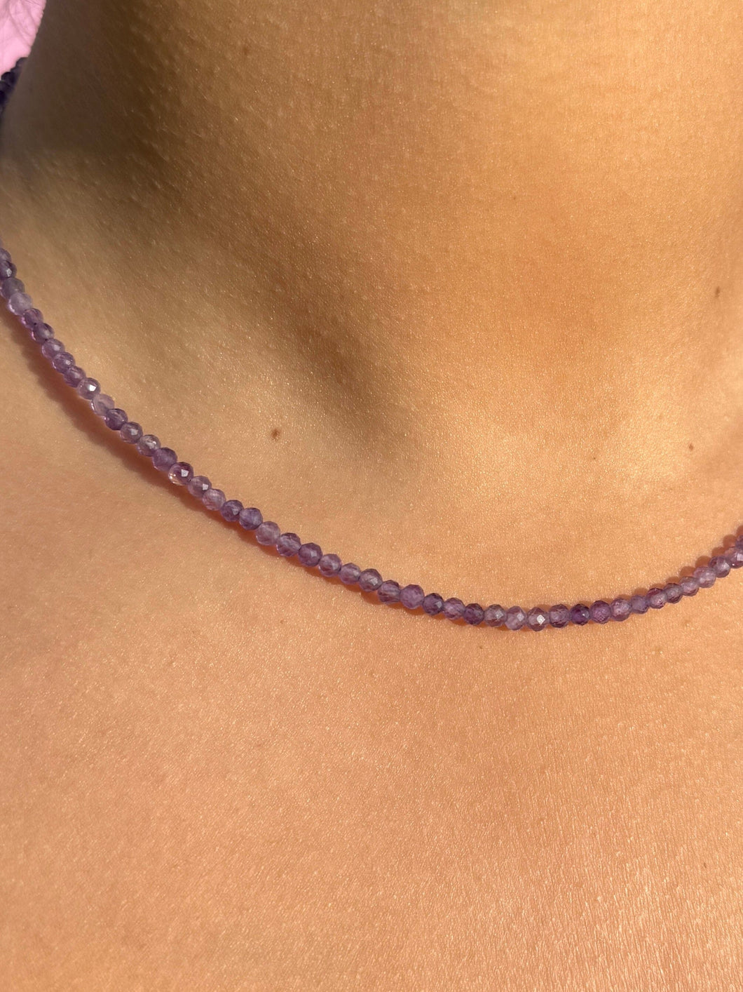 AMETHYST FACET CHOKER NECKLACE Necklace The Crystal Avenues 