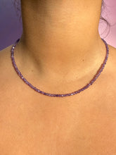 Load image into Gallery viewer, AMETHYST FACET CHOKER NECKLACE Necklace The Crystal Avenues 
