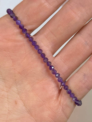 AMETHYST FACET STRETCH BRACELET Bracelet The Crystal Avenues 