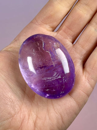 AMETHYST PALM STONE - EXCLUSIVE QUALITY (3) Palm stone The Crystal Avenues 