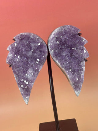 AMETHYST WINGS ON STAND (10) The Crystal Avenues 