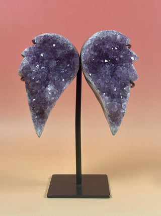 AMETHYST WINGS ON STAND (10) The Crystal Avenues 