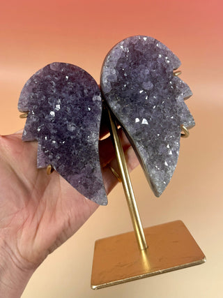 AMETHYST WINGS ON STAND (5) The Crystal Avenues 