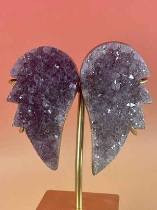 AMETHYST WINGS ON STAND (5) The Crystal Avenues 