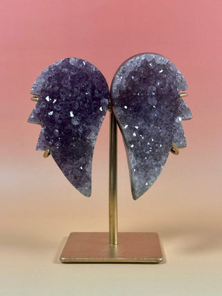 AMETHYST WINGS ON STAND (5) The Crystal Avenues 