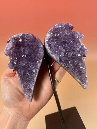 AMETHYST WINGS ON STAND (9) The Crystal Avenues 