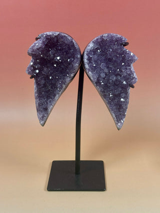 AMETHYST WINGS ON STAND (9) The Crystal Avenues 