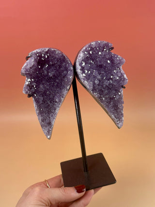 AMETHYST WINGS ON STAND (9) The Crystal Avenues 