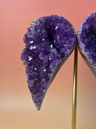 AMETHYST WINGS ON STAND - EXCLUSIVE QUALITY (1) The Crystal Avenues 