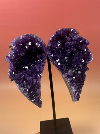 AMETHYST WINGS ON STAND - EXCLUSIVE QUALITY (7) The Crystal Avenues 