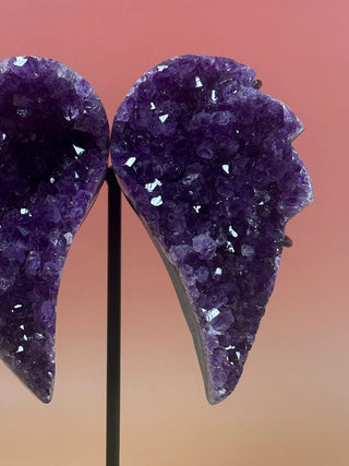 AMETHYST WINGS ON STAND - EXCLUSIVE QUALITY (7) The Crystal Avenues 