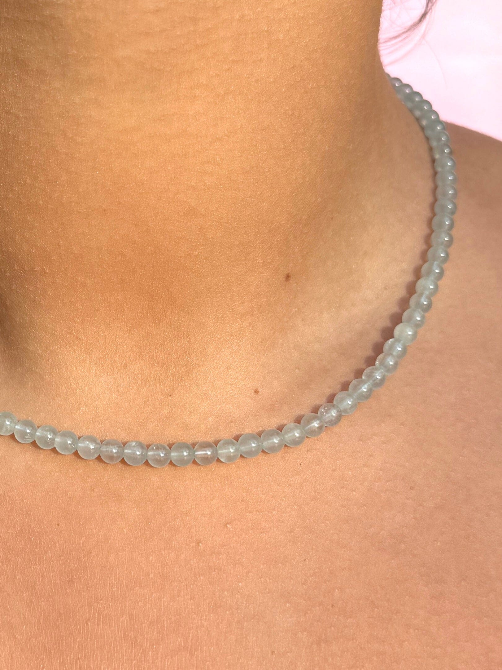 AQUAMARINE CHOKER NECKLACE