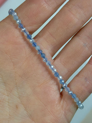 AQUAMARINE FACET STRETCH BRACELET Bracelet The Crystal Avenues 