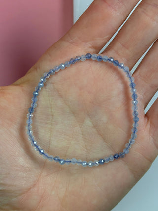 AQUAMARINE FACET STRETCH BRACELET Bracelet The Crystal Avenues 
