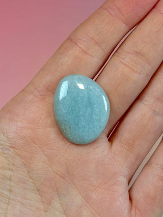 AQUAMARINE TUMBLE STONE (2) The Crystal Avenues 