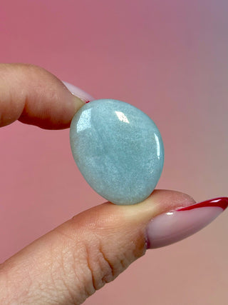 AQUAMARINE TUMBLE STONE (2) The Crystal Avenues 