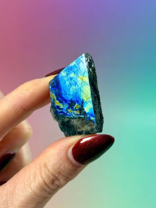 AUTHENTIC SPECTROLITE SLAB - FINLAND (1) tumble stone The Crystal Avenues 