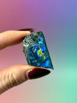 AUTHENTIC SPECTROLITE SLAB - FINLAND (1) tumble stone The Crystal Avenues 