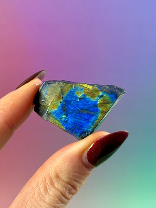 AUTHENTIC SPECTROLITE SLAB - FINLAND (2) tumble stone The Crystal Avenues 