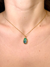 Indlæs billede til gallerivisning BLACK ETHIOPIAN OPAL 14 KARAT GOLD PENDANT (NO. 3) The Crystal Avenues 
