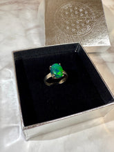 Indlæs billede til gallerivisning BLACK ETHIOPIAN OPAL SILVER RING (NO. 13) SIZE: 54 The Crystal Avenues 
