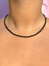 Indlæs billede til gallerivisning BLACK TOURMALINE FACET CHOKER NECKLACE Necklace The Crystal Avenues 
