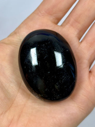 BLACK TOURMALINE PALM STONE (3) tumble stone The Crystal Avenues 