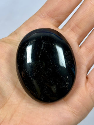 BLACK TOURMALINE PALM STONE (4) tumble stone The Crystal Avenues 