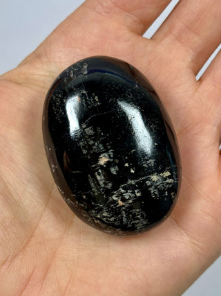 BLACK TOURMALINE PALM STONE (5) tumble stone The Crystal Avenues 