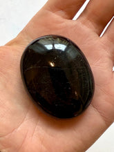 Load image into Gallery viewer, BLACK TOURMALINE PALM STONE (5) tumble stone The Crystal Avenues 
