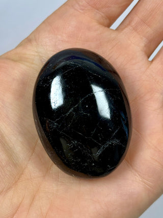 BLACK TOURMALINE PALM STONE (6) tumble stone The Crystal Avenues 