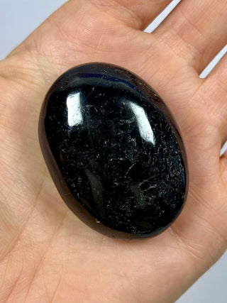 BLACK TOURMALINE PALM STONE (6) tumble stone The Crystal Avenues 