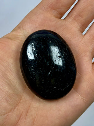 BLACK TOURMALINE PALM STONE (7) tumble stone The Crystal Avenues 