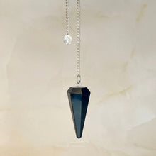 Load image into Gallery viewer, BLACK TOURMALINE PENDULUM Raw Crystal The Crystal Avenues 
