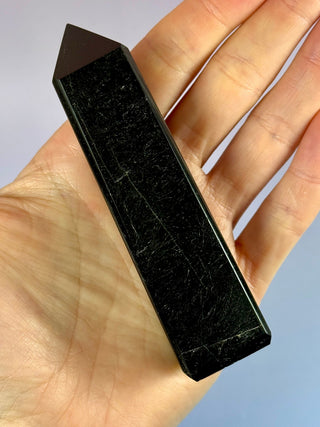 BLACK TOURMALINE TOWER (1) tumble stone The Crystal Avenues 