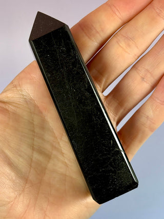 BLACK TOURMALINE TOWER (1) tumble stone The Crystal Avenues 