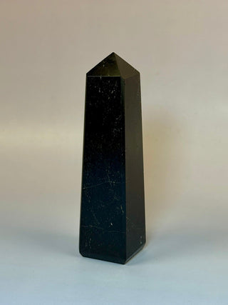 BLACK TOURMALINE TOWER (2) tumble stone The Crystal Avenues 