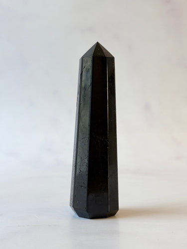 BLACK TOURMALINE TOWER (3) tumble stone The Crystal Avenues 