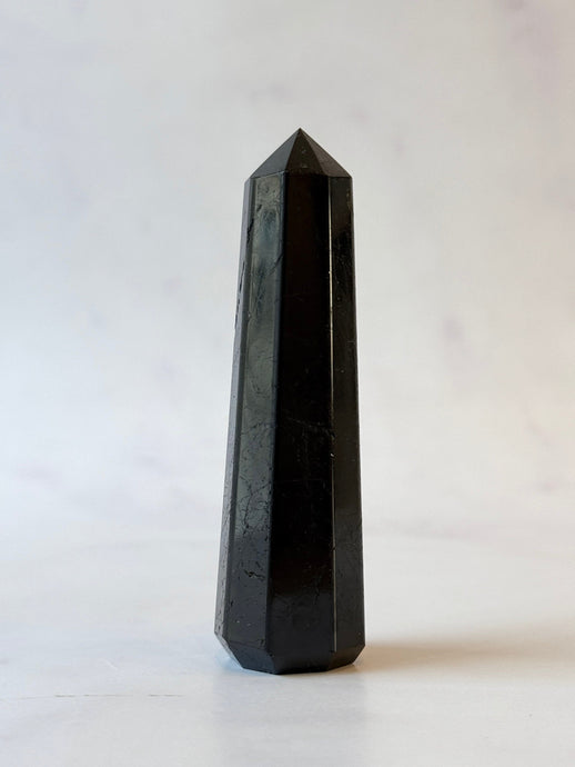 BLACK TOURMALINE TOWER (3) tumble stone The Crystal Avenues 