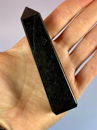 BLACK TOURMALINE TOWER (3) tumble stone The Crystal Avenues 