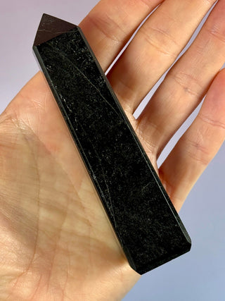 BLACK TOURMALINE TOWER (3) tumble stone The Crystal Avenues 