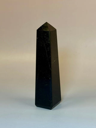 BLACK TOURMALINE TOWER (3) tumble stone The Crystal Avenues 