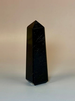 BLACK TOURMALINE TOWER (4) tumble stone The Crystal Avenues 