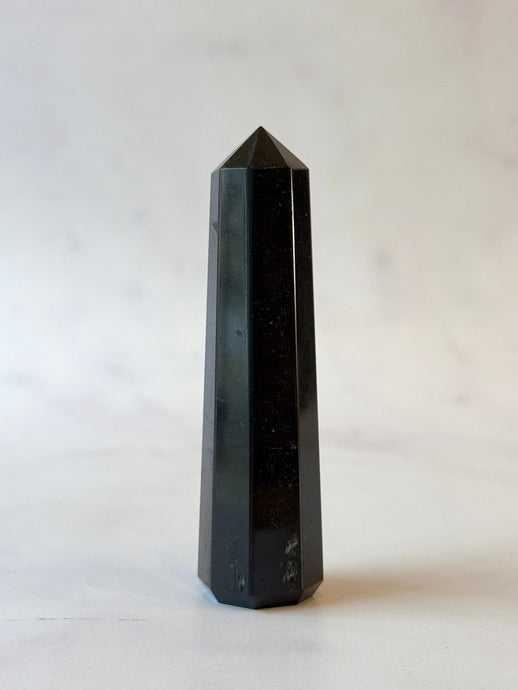 BLACK TOURMALINE TOWER (4) tumble stone The Crystal Avenues 