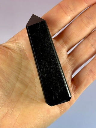BLACK TOURMALINE TOWER (4) tumble stone The Crystal Avenues 