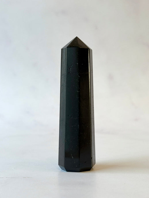 BLACK TOURMALINE TOWER (5) tumble stone The Crystal Avenues 