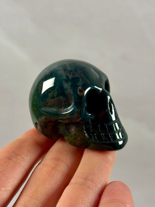 BLOODSTONE SKULL CARVING (2) Heart The Crystal Avenues 