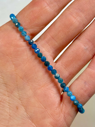 BLUE APATITE FACET STRETCH BRACELET Bracelet The Crystal Avenues 