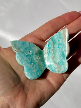 BLUE ARAGONITE BUTTERFLY (1) The Crystal Avenues 